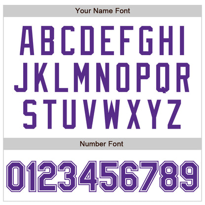 Custom White Purple Authentic Baseball Jersey - Sky-Custom