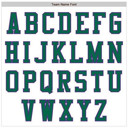 Custom White Kelly Green-Purple Authentic Baseball Jersey - Sky-Custom