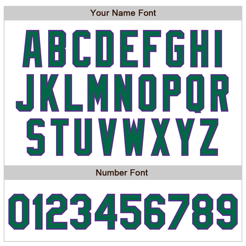 Custom White Kelly Green-Purple Authentic Baseball Jersey - Sky-Custom