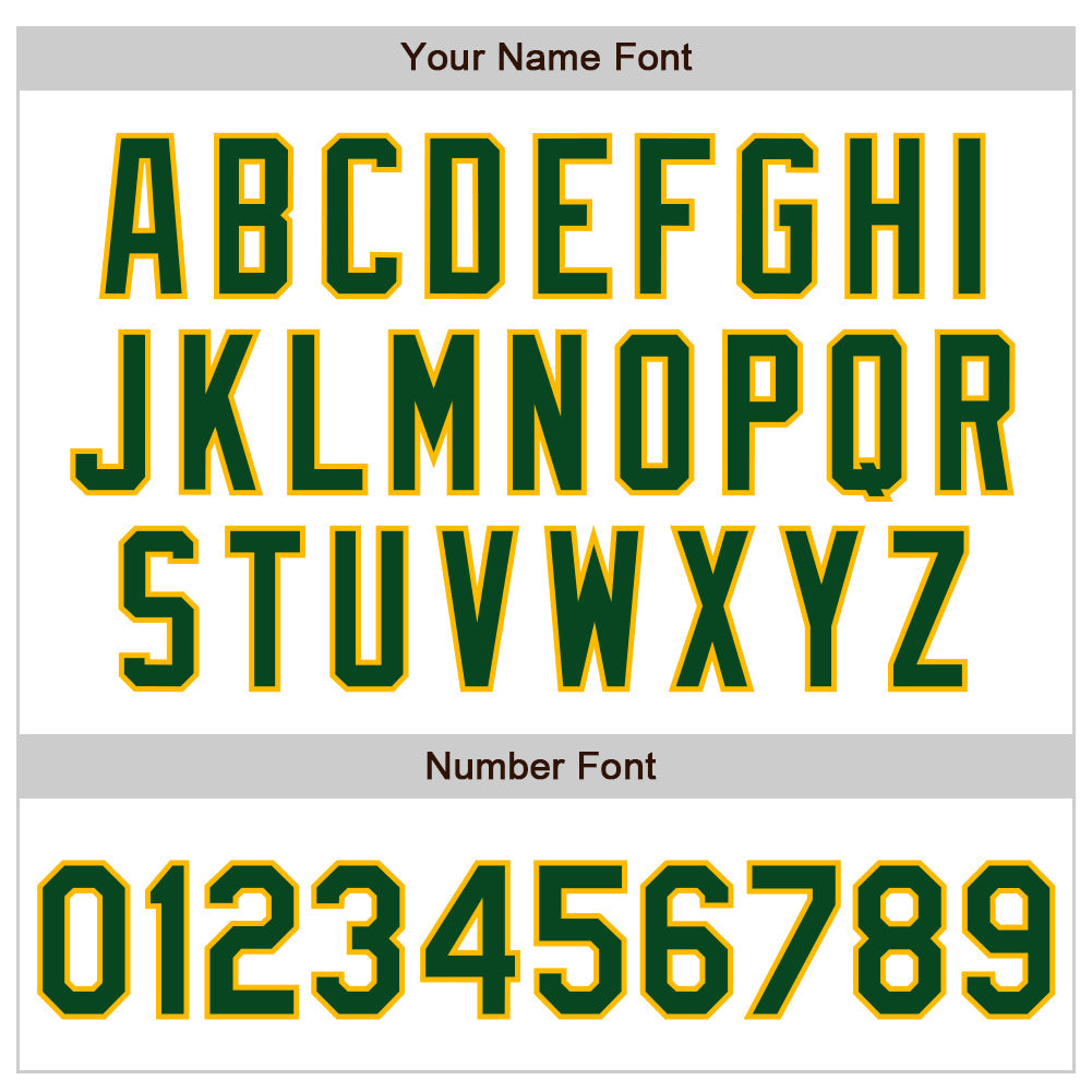 Custom White Green-Gold Authentic Baseball Jersey - Sky-Custom