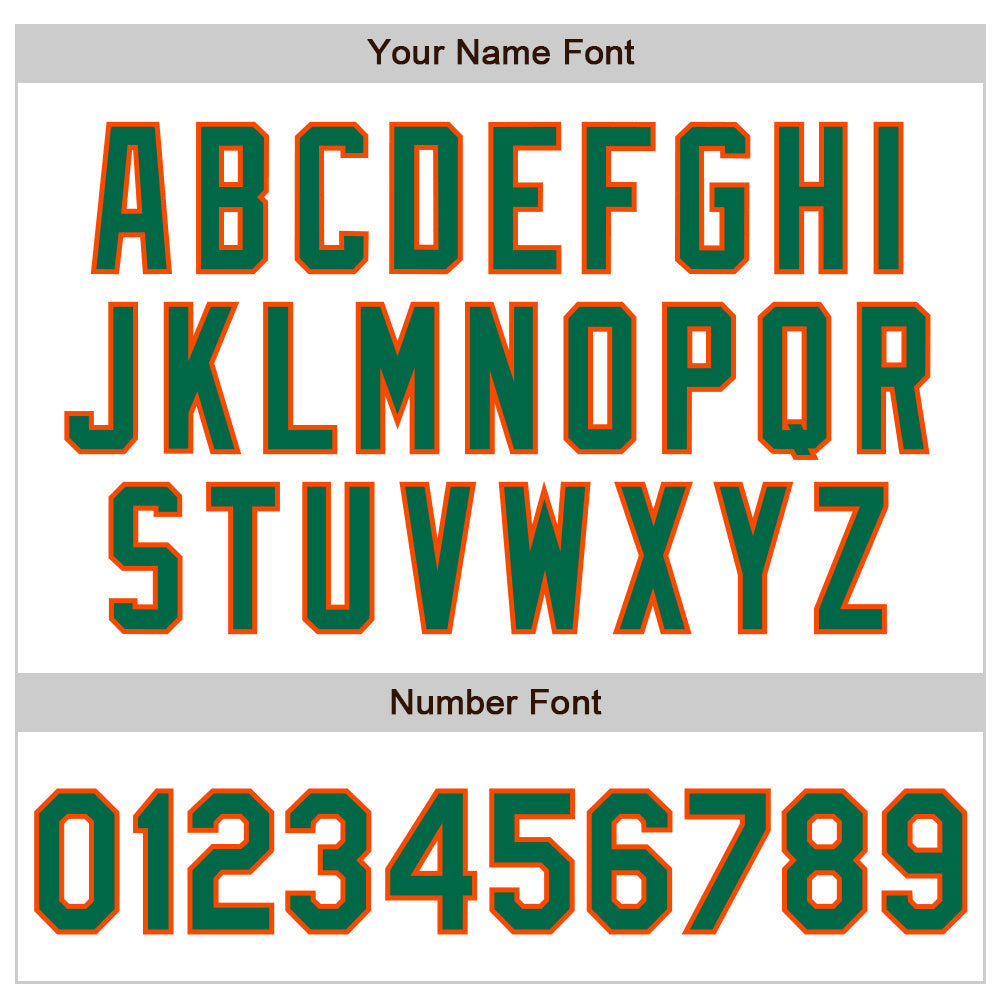 Custom White Kelly Green-Orange Authentic Baseball Jersey - Sky-Custom