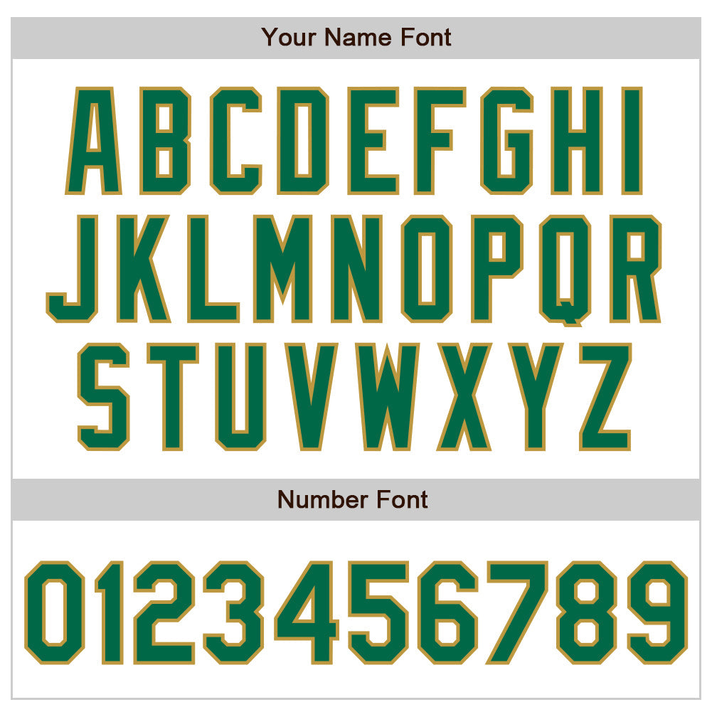 Custom White Kelly Green-Old Gold Authentic Baseball Jersey - Sky-Custom
