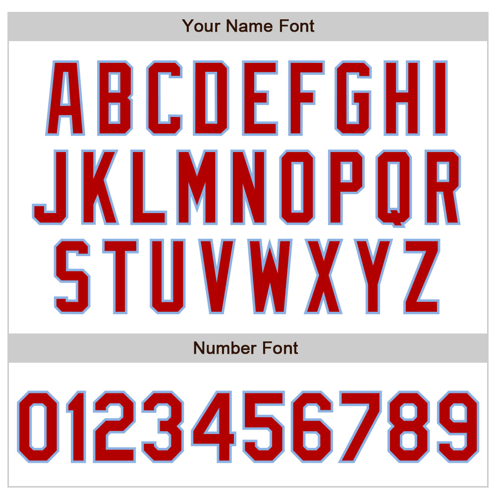 Custom White Red-Light Blue Authentic Baseball Jersey - Sky-Custom
