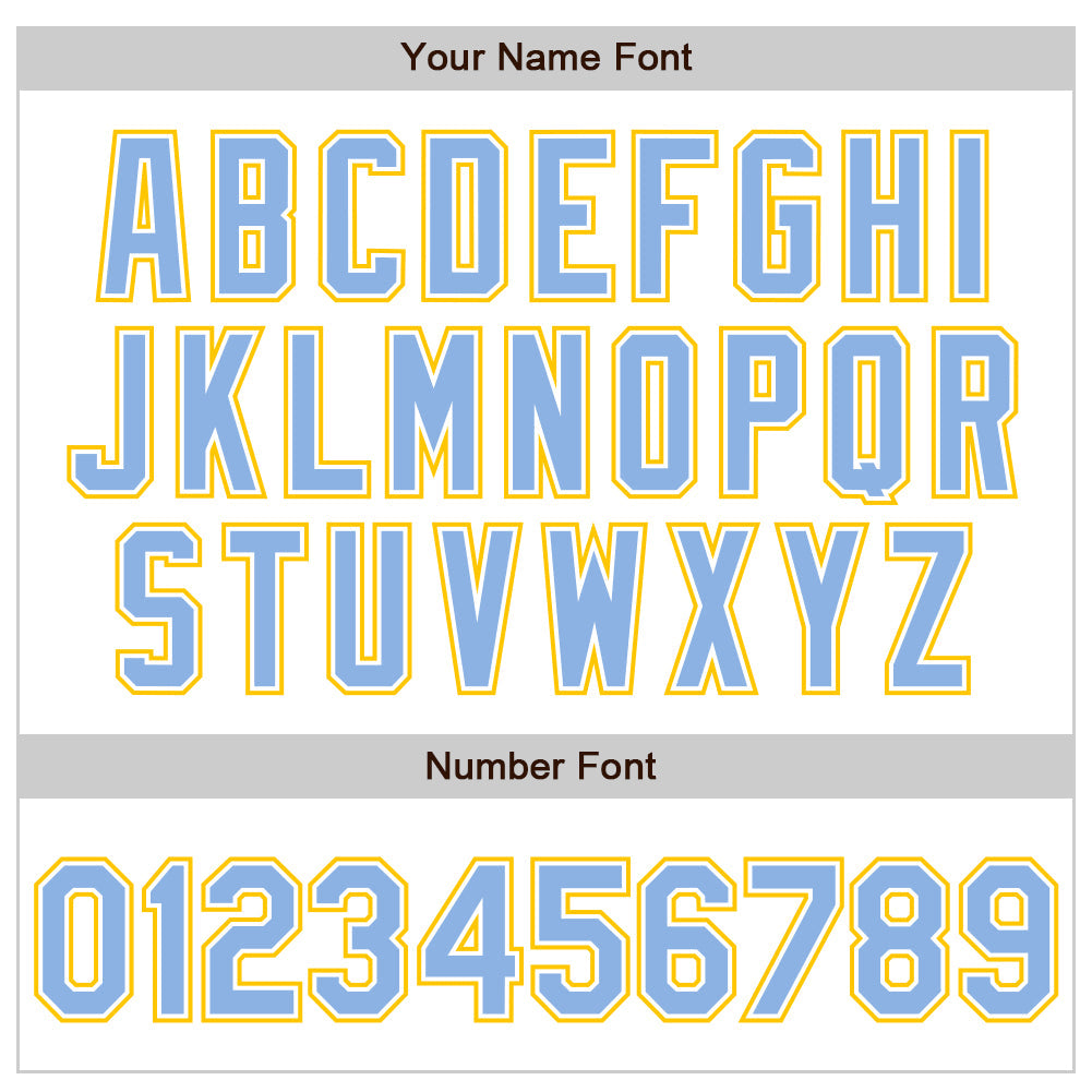 Custom White Light Blue-Yellow Authentic Baseball Jersey - Sky-Custom