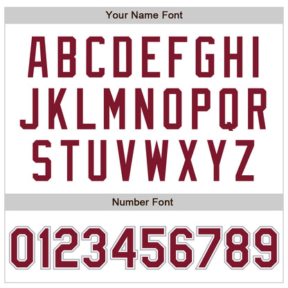 Custom White Crimson-Gray Authentic Baseball Jersey - Sky-Custom