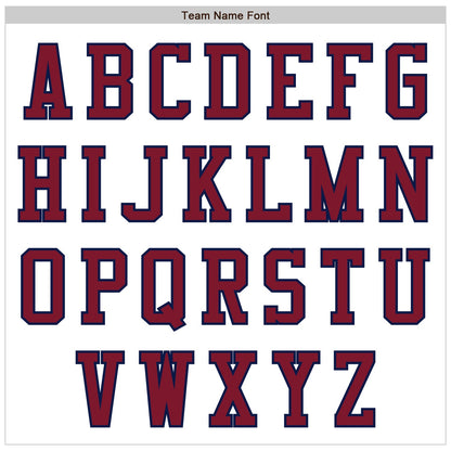 Custom White Crimson-Navy Authentic Baseball Jersey - Sky-Custom