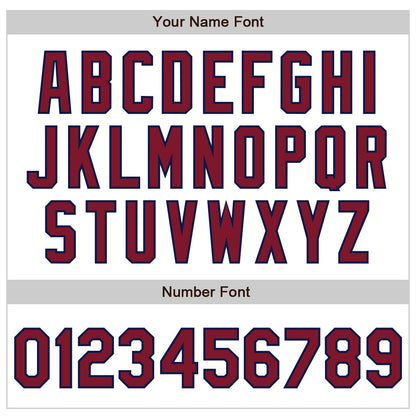 Custom White Crimson-Navy Authentic Baseball Jersey - Sky-Custom