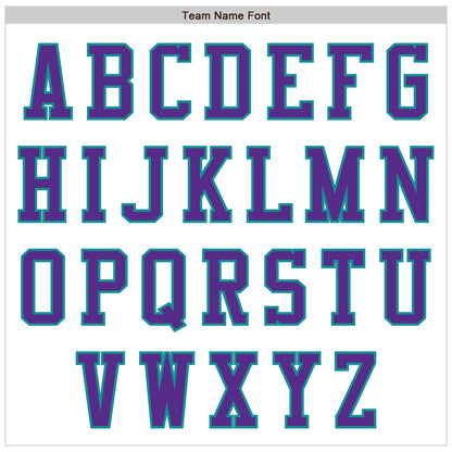 Custom White Purple-Teal Authentic Baseball Jersey - Sky-Custom
