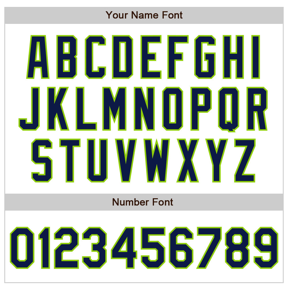 Custom White Navy-Neon Green Authentic Baseball Jersey - Sky-Custom