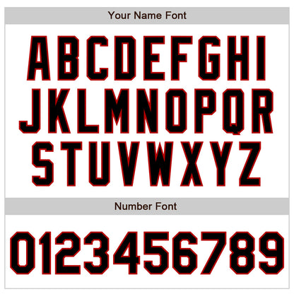 Custom White Black-Red Authentic Baseball Jersey - Sky-Custom