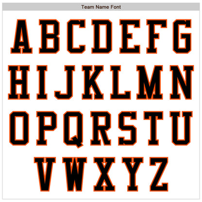 Custom White Black-Orange Authentic Baseball Jersey - Sky-Custom