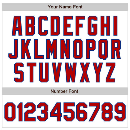 Custom White Red-Royal Authentic Baseball Jersey - Sky-Custom