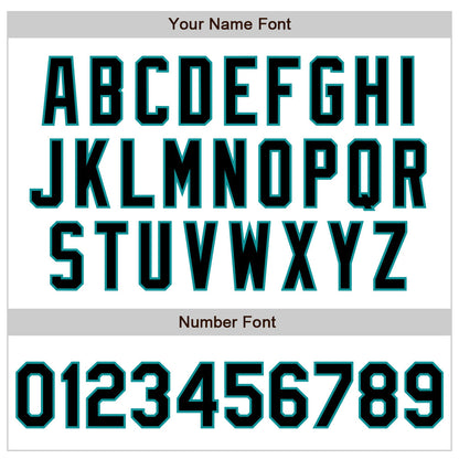 Custom White Black-Teal Authentic Baseball Jersey - Sky-Custom