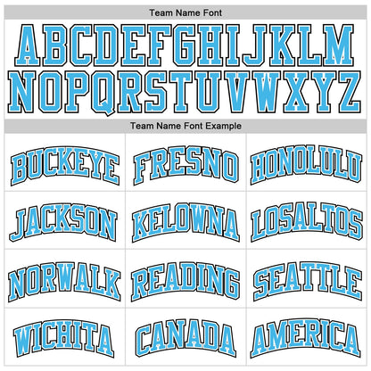 Custom White Black Pinstripe Sky Blue Authentic Basketball Jersey - Sky-Custom