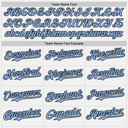 Custom White Light Blue Black-Red Authentic Baseball Jersey - Sky-Custom