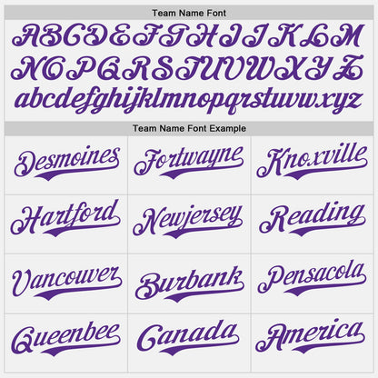 Custom White Purple Authentic Baseball Jersey - Sky-Custom