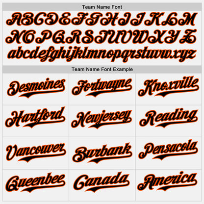Custom White Black Pinstripe Orange Authentic Baseball Jersey - Sky-Custom