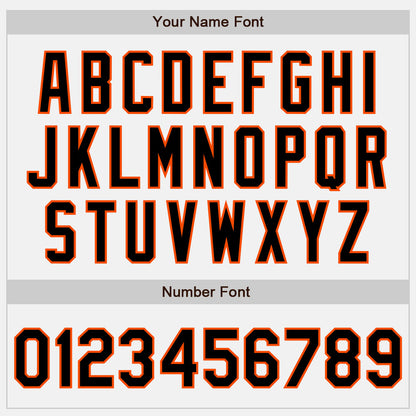 Custom White Black Pinstripe Orange Authentic Baseball Jersey - Sky-Custom