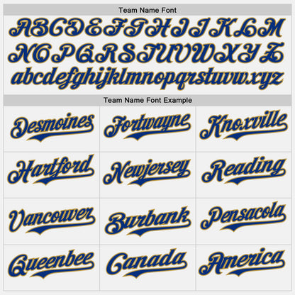 Custom White Royal Pinstripe Old Gold Authentic Baseball Jersey - Sky-Custom