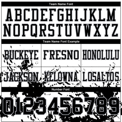 Custom White Black-Gray Splash Mesh Authentic Football Jersey - Sky-Custom