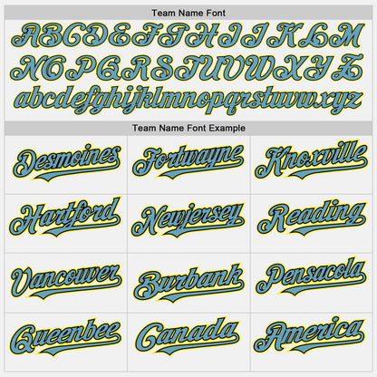 Custom White Black Shadow Blue-Light Yellow Authentic Baseball Jersey - Sky-Custom