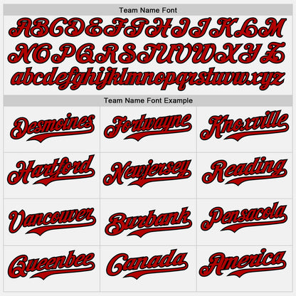 Custom White Black Gray-Red Authentic Baseball Jersey - Sky-Custom