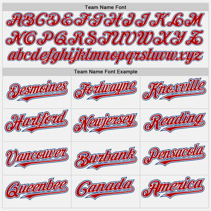 Custom White Red-Royal Authentic Baseball Jersey - Sky-Custom