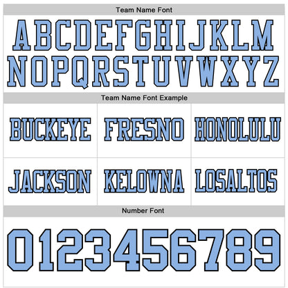 Custom White Light Blue-Black Mesh Authentic Football Jersey - Sky-Custom