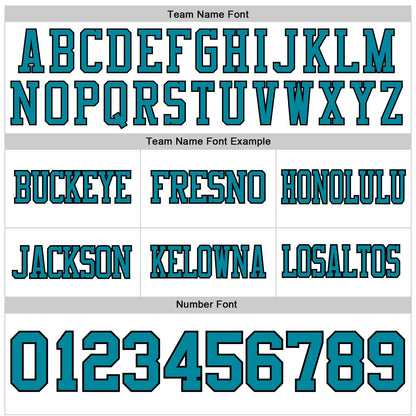 Custom White Teal-Black Mesh Authentic Football Jersey - Sky-Custom