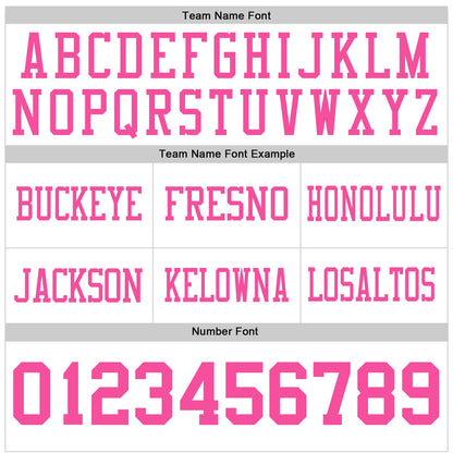 Custom White Pink Mesh Authentic Football Jersey - Sky-Custom
