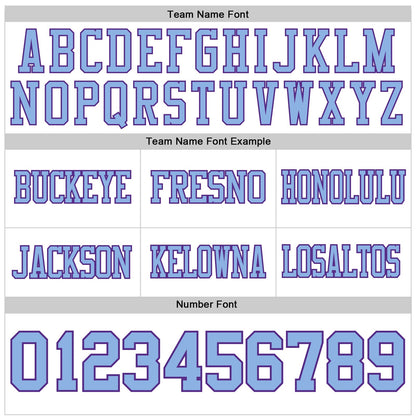 Custom White Light Blue-Purple Mesh Authentic Football Jersey - Sky-Custom