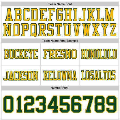 Custom White Green-Gold Mesh Authentic Football Jersey - Sky-Custom