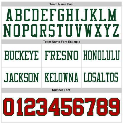 Custom White Red-Green Mesh Authentic Football Jersey - Sky-Custom
