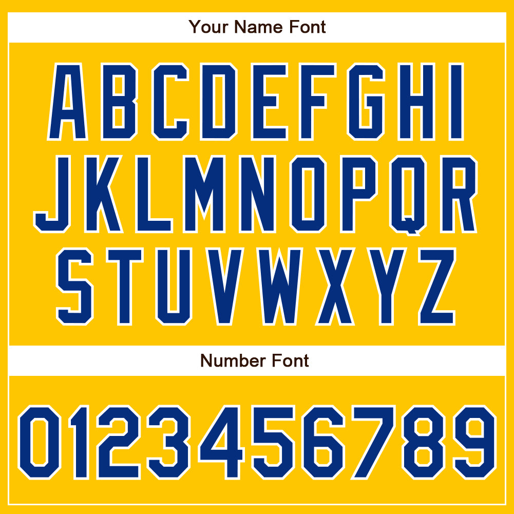 Custom Yellow Royal-White Authentic Baseball Jersey - Sky-Custom