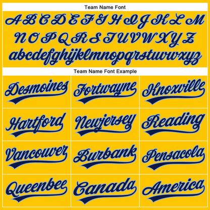 Custom Yellow Navy-Light Blue Authentic Baseball Jersey - Sky-Custom