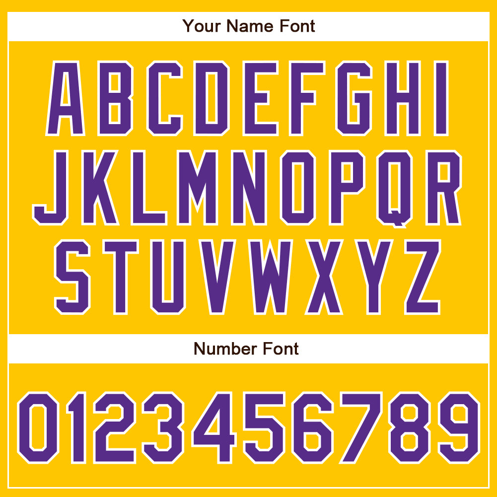 Custom Yellow Purple-White Authentic Baseball Jersey - Sky-Custom