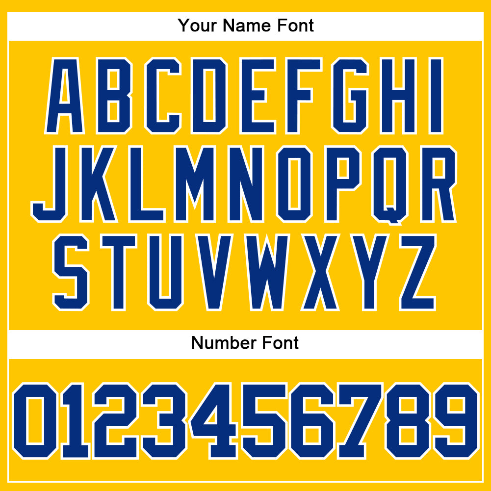 Custom Yellow Royal-White Authentic Baseball Jersey - Sky-Custom