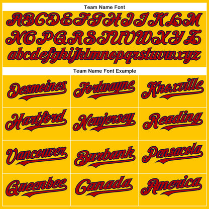 Custom Yellow Red-Navy Authentic Baseball Jersey - Sky-Custom