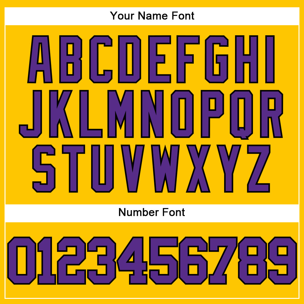 Custom Yellow Purple-Black Authentic Baseball Jersey - Sky-Custom
