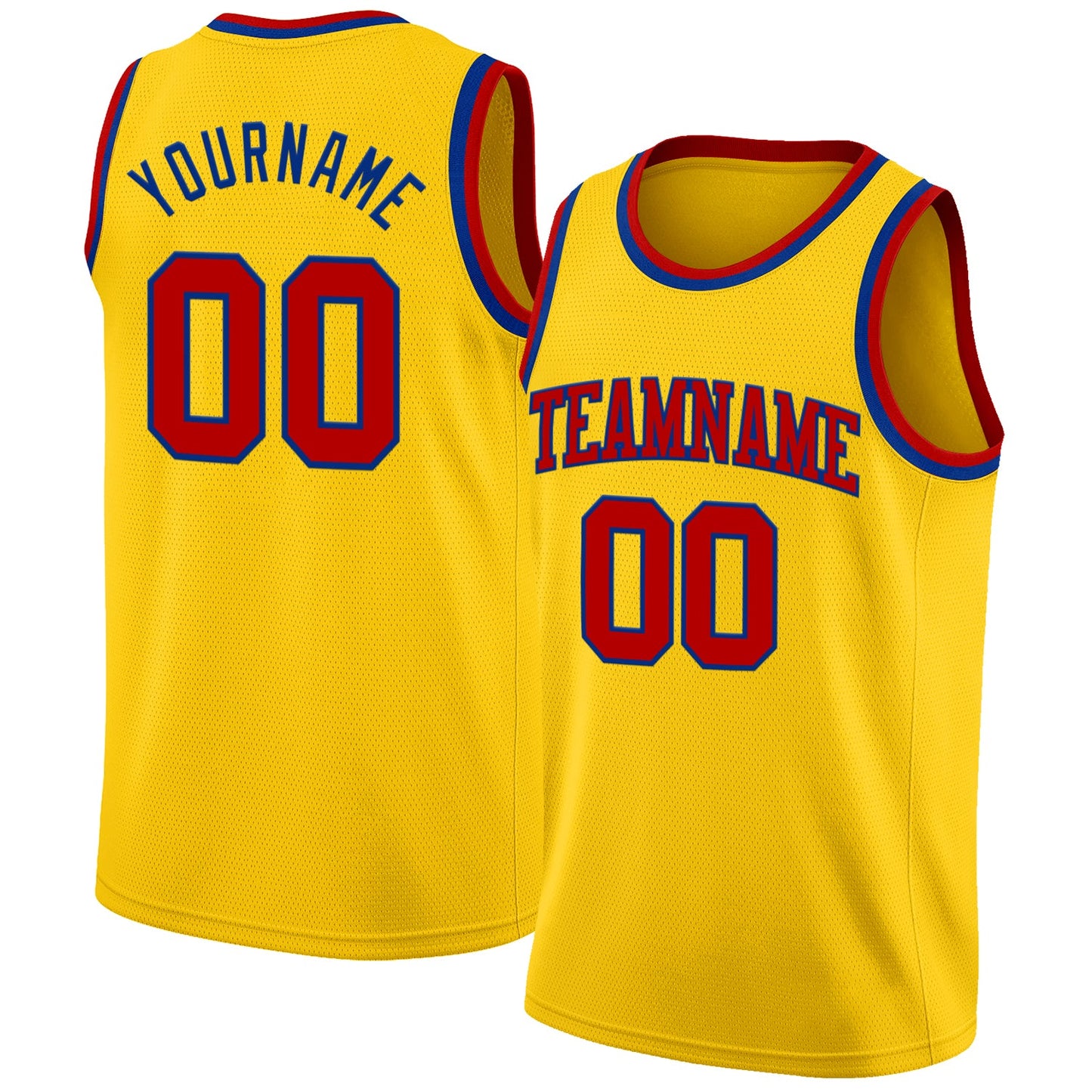 Custom Yellow Red-Royal Authentic Basketball Jersey - Sky-Custom