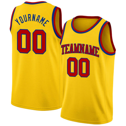 Custom Yellow Red-Royal Authentic Basketball Jersey - Sky-Custom
