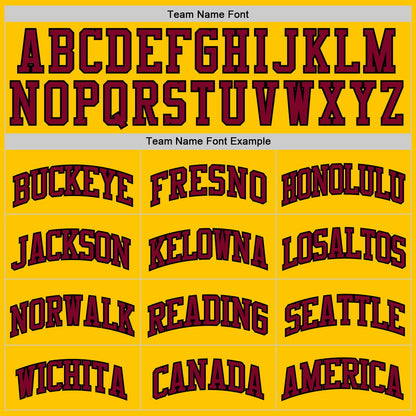 Custom Yellow Maroon-Black Authentic Basketball Jersey - Sky-Custom