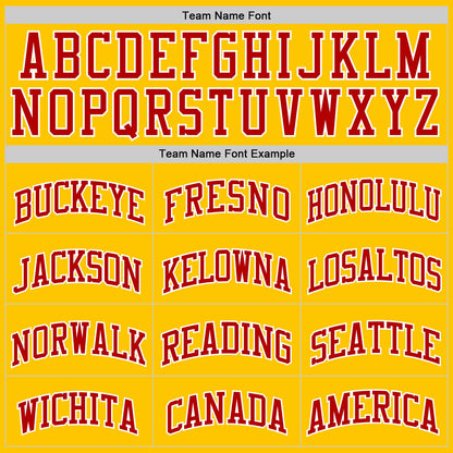 Custom Yellow Red-White Authentic Basketball Jersey - Sky-Custom