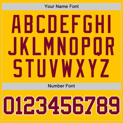 Custom Yellow Maroon-White Authentic Basketball Jersey - Sky-Custom