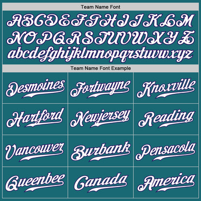 Custom Teal Purple-White Authentic Baseball Jersey - Sky-Custom