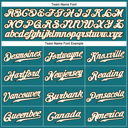 Custom Teal White Pinstripe White-Old Gold Authentic Baseball Jersey - Sky-Custom