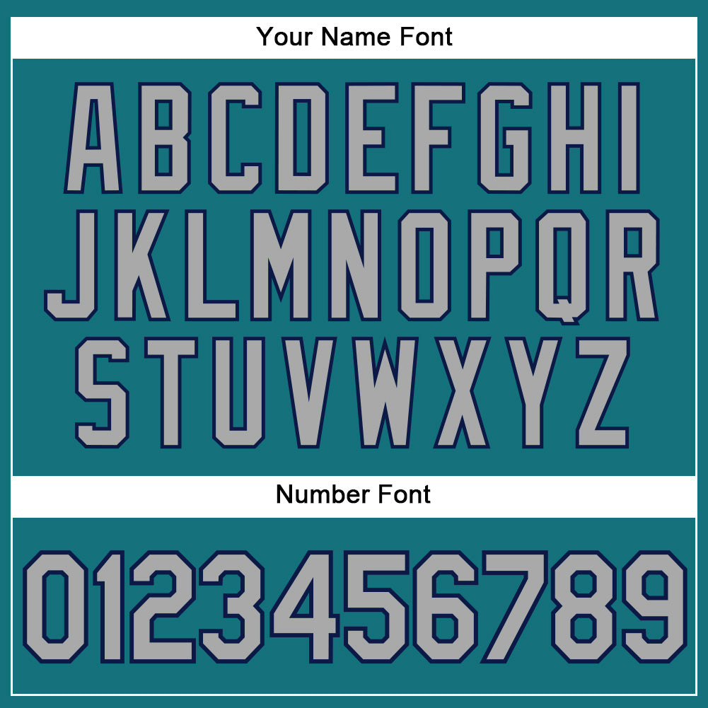 Custom Teal White Pinstripe Gray-Navy Authentic Baseball Jersey - Sky-Custom