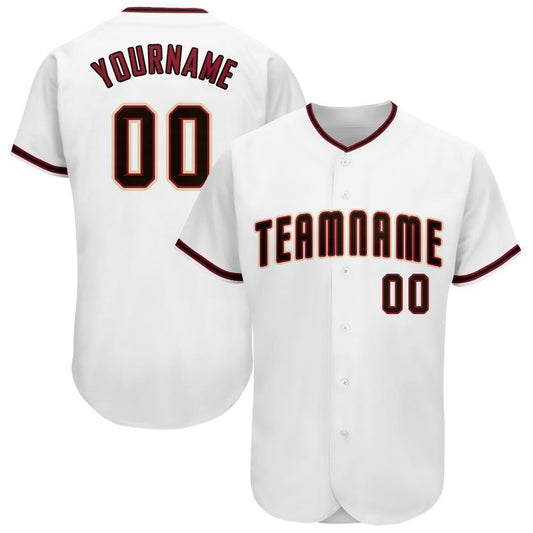 Custom White Black-Crimson Baseball Jersey - Sky-Custom