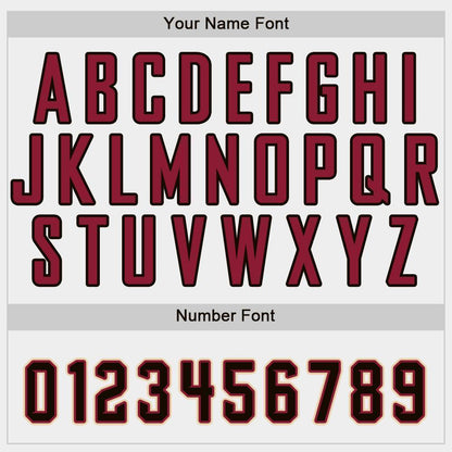 Custom White Black-Crimson Baseball Jersey - Sky-Custom