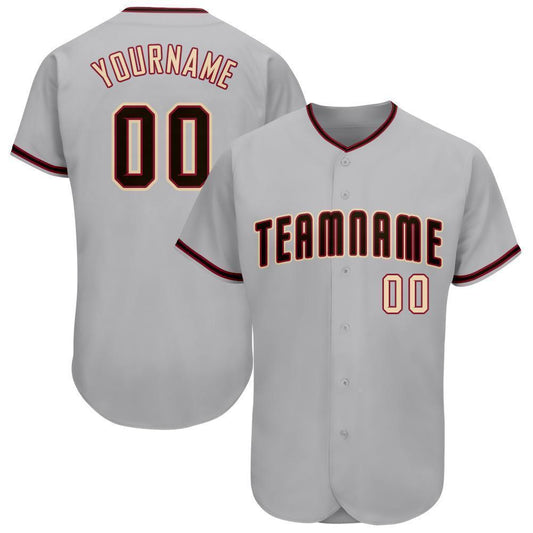 Custom Gray Black-City Cream Baseball Jersey - Sky-Custom